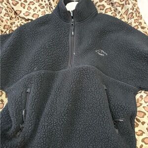 TNA Black Sherpa Quarter-Zip Pullover